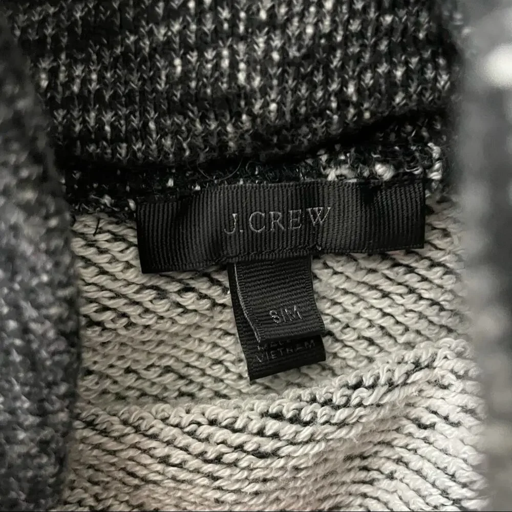 J.Crew Gray Turtleneck Tunic Heather Gray Sweater Sweatshirt Size S/M Pockets - Picture 4 of 10